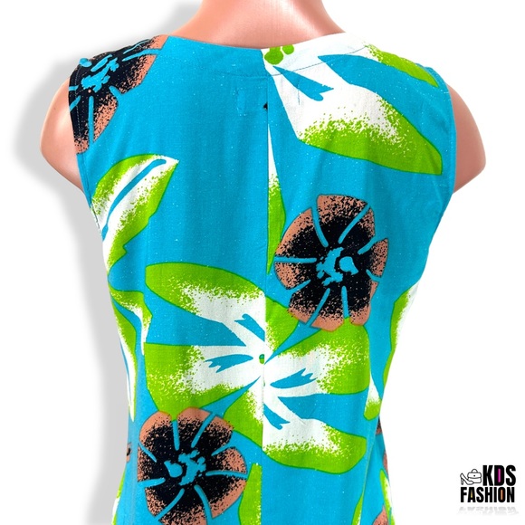 Sunny Oceans Bright Floral Sleeveless Dress SM - Picture 8 of 9